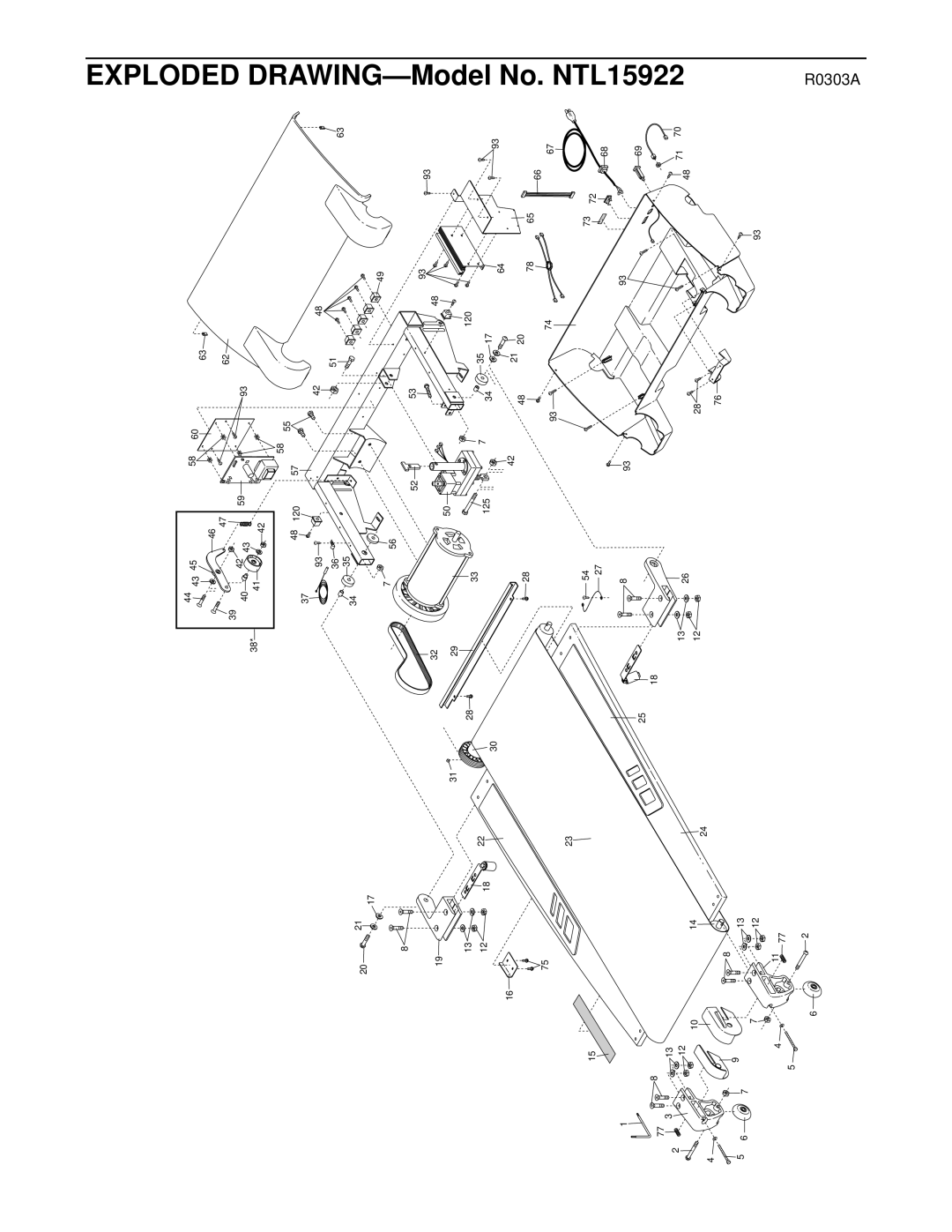 NordicTrack user manual Exploded Drawing, Model No. NTL15922 