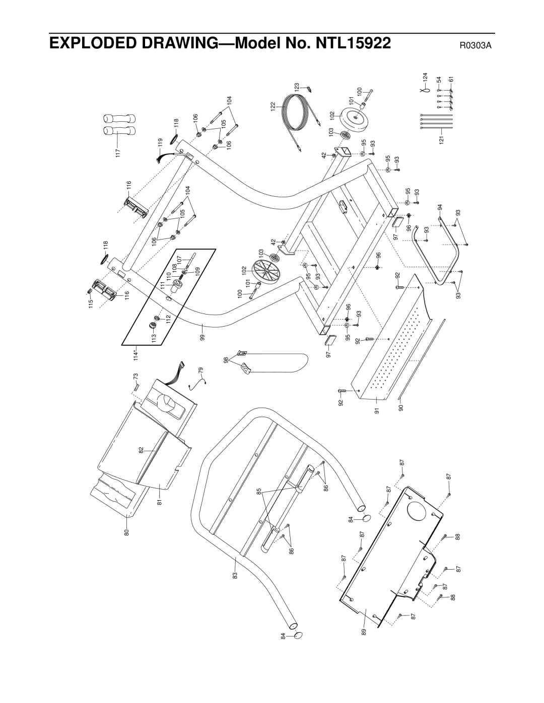 NordicTrack user manual Exploded DRAWING-Model No. NTL15922 