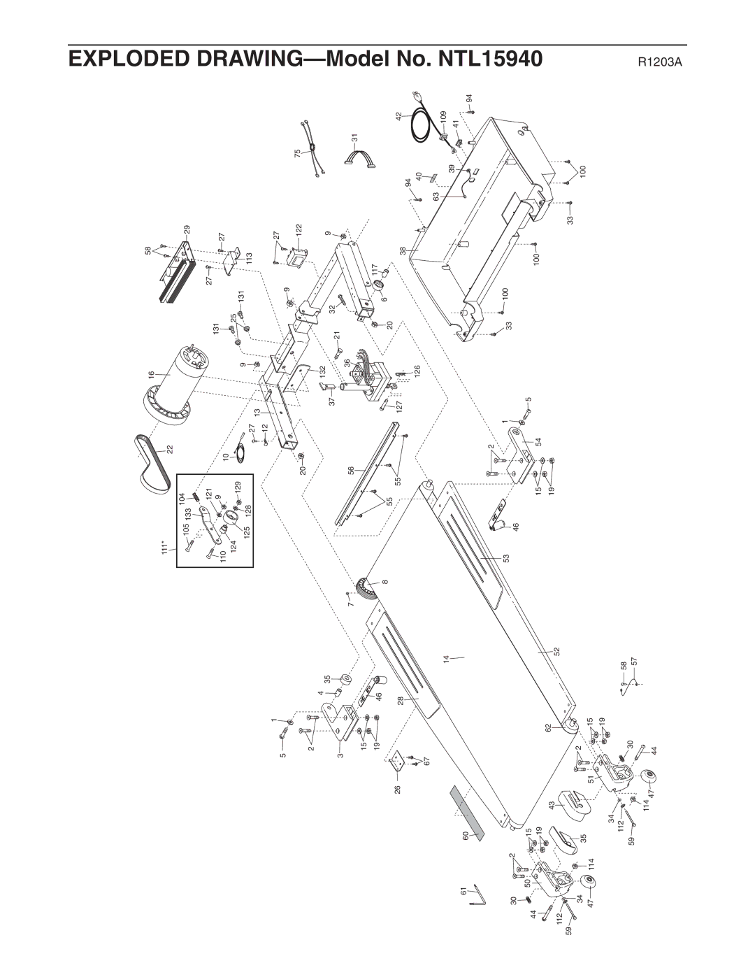 NordicTrack user manual Exploded DRAWING-Model No. NTL15940 