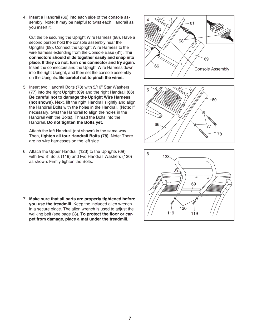 NordicTrack NTL15940 user manual Console Assembly 