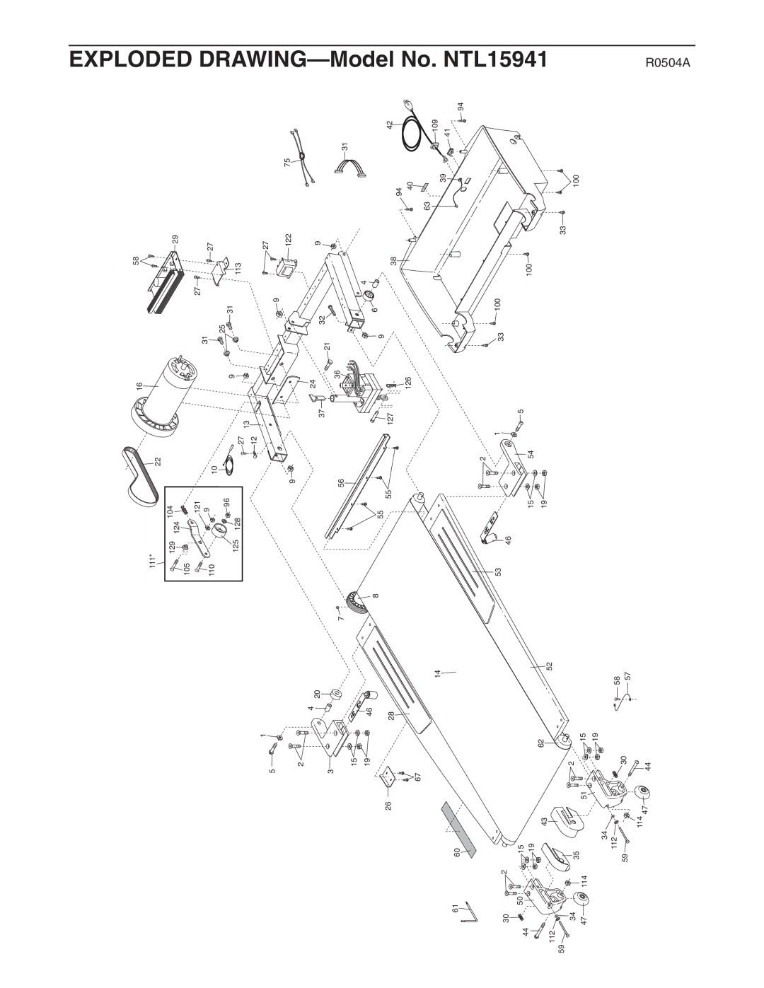 NordicTrack NTL15941 user manual Exploded DRAWING-Model No 