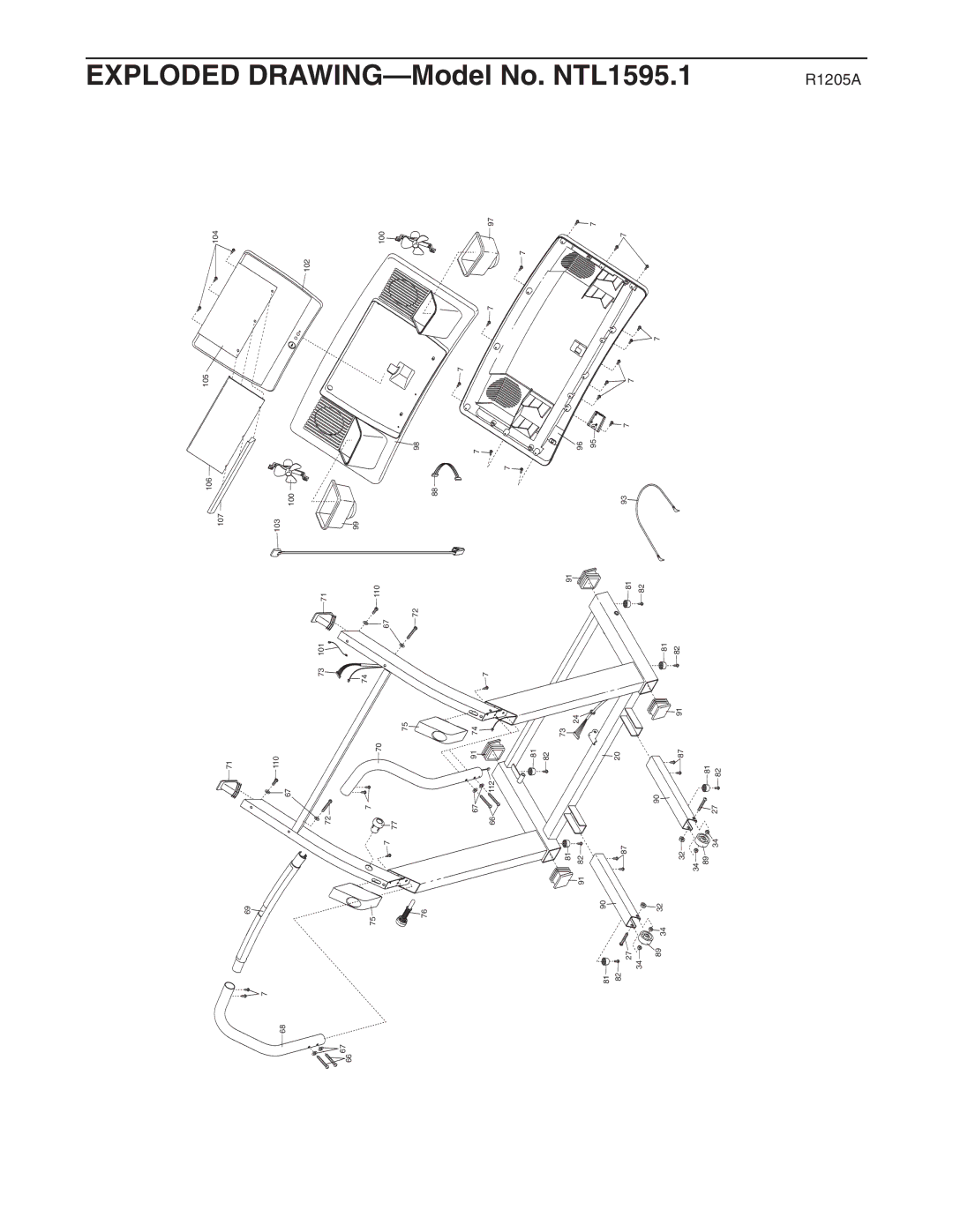 NordicTrack NTL1595.1 user manual 89 34 110 112 73 101 106105 107 103 100 104 102 