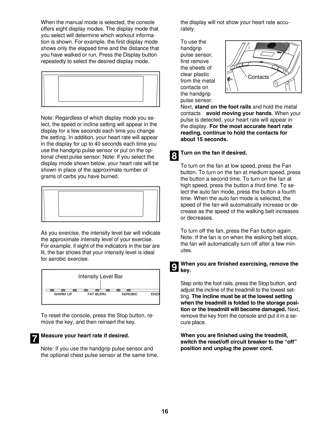 NordicTrack NTL16905.0 user manual Measure your heart rate if desired, Turn on the fan if desired 