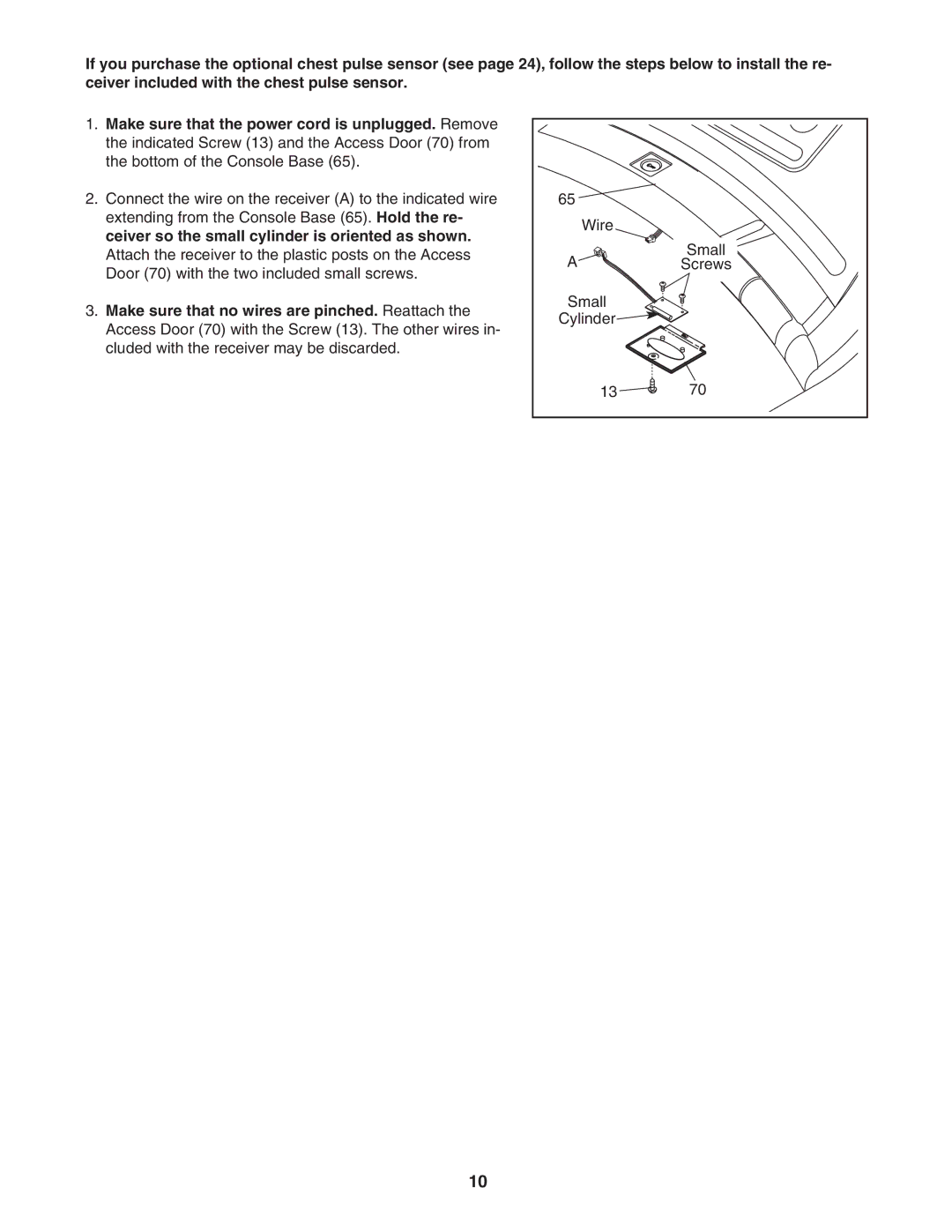 NordicTrack NTL16905.1 user manual Wire Small Screws Cylinder 