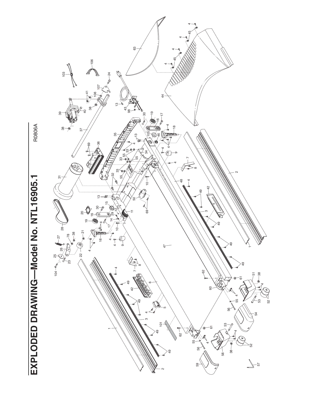 NordicTrack user manual Exploded DRAWING-Model No. NTL16905.1 