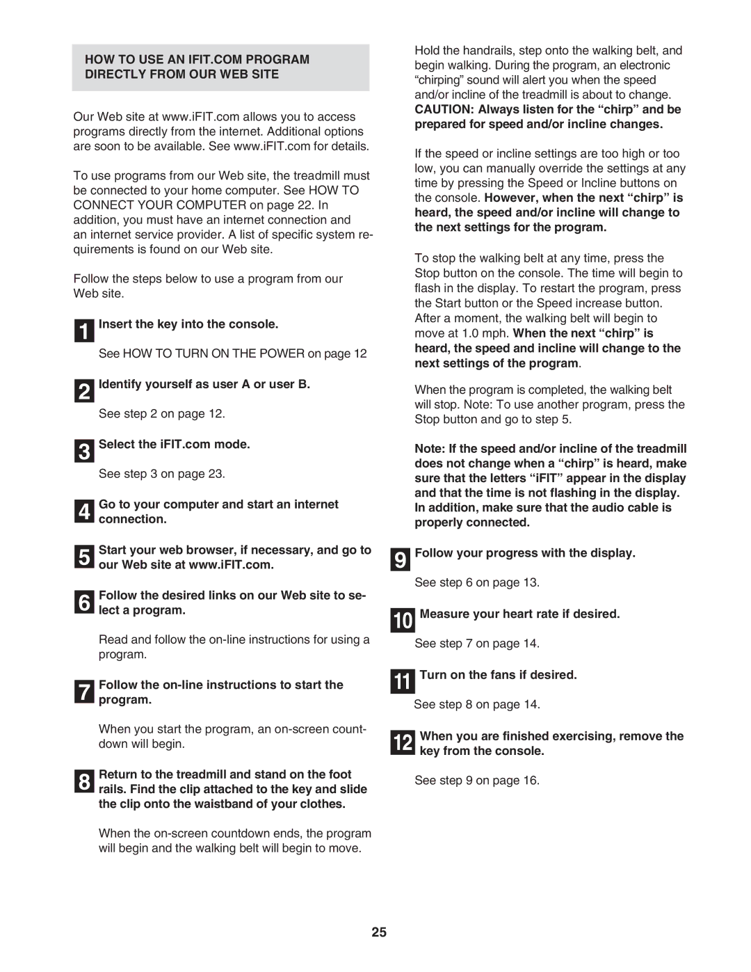 NordicTrack NTL16950 user manual Directly from OUR WEB Site, Follow the on-line instructions to start Program 