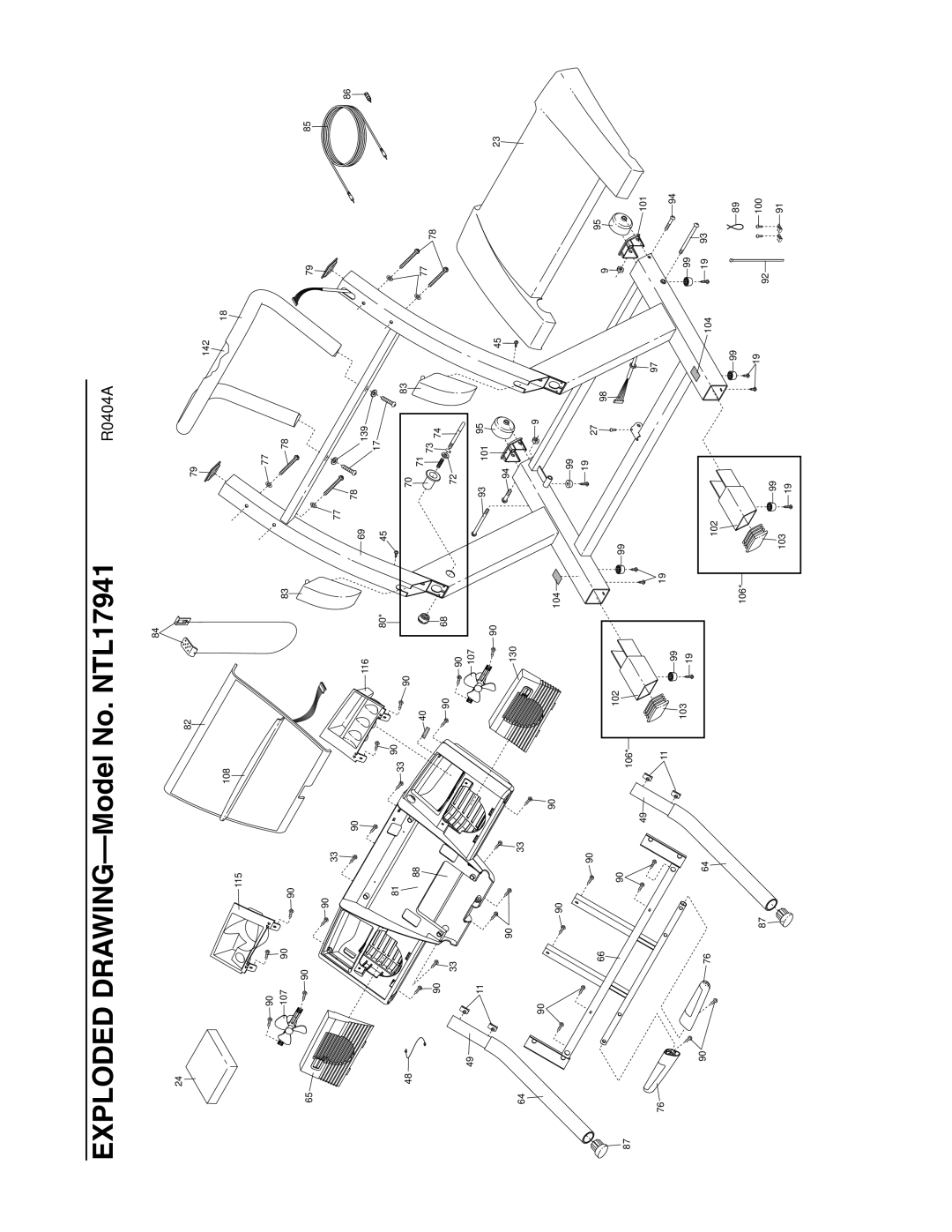 NordicTrack user manual Exploded DRAWING-Model No. NTL17941 