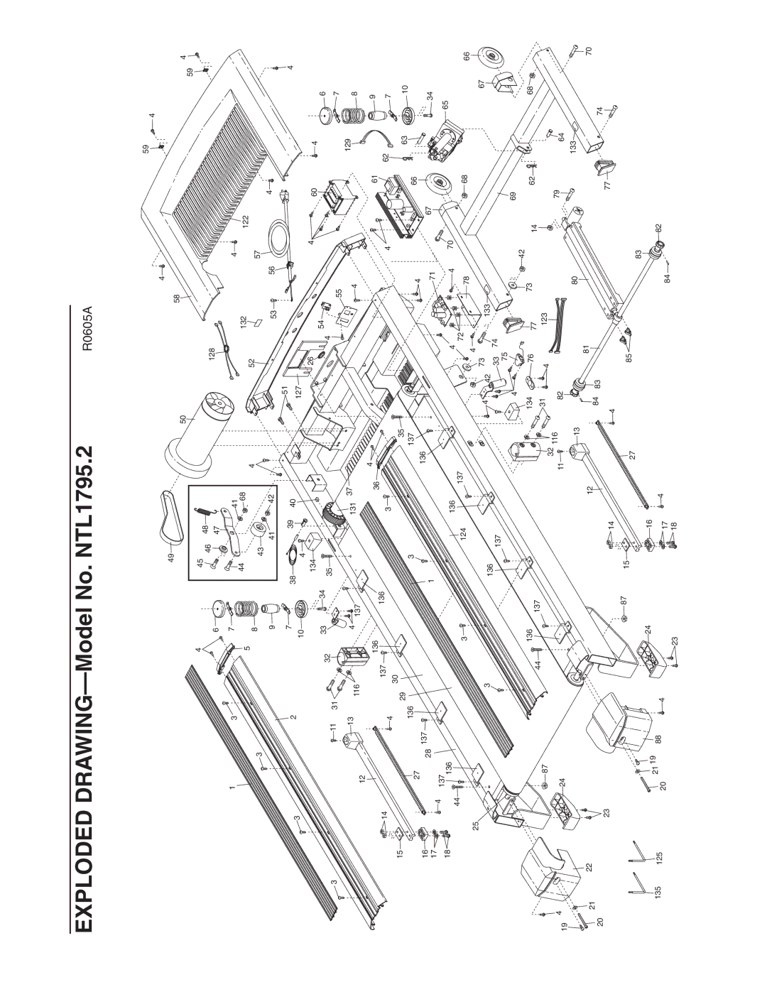 NordicTrack user manual Exploded DRAWING-Model No. NTL1795.2 