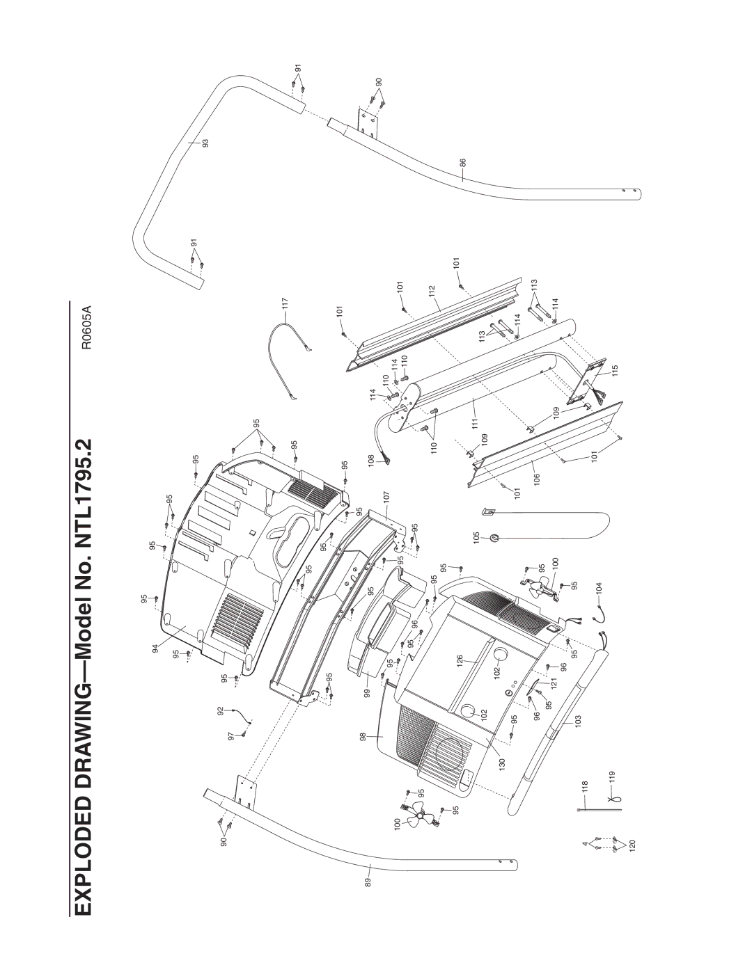 NordicTrack user manual Exploded DRAWING-Model No. NTL1795.2 