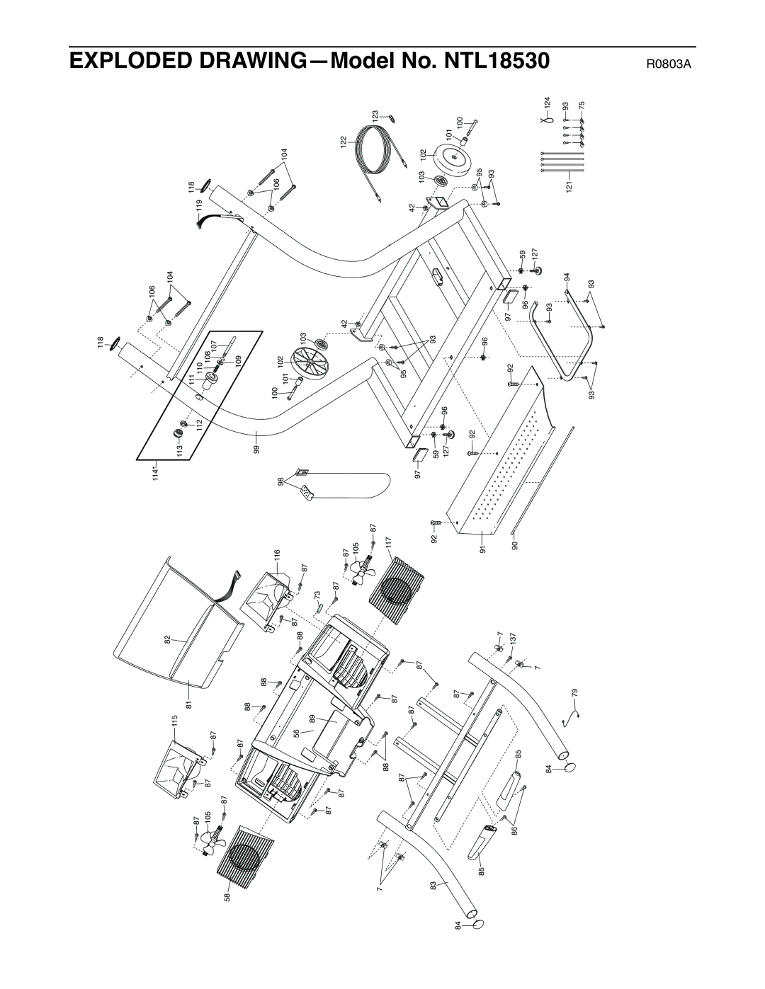 NordicTrack NTL18530 user manual Exploded 