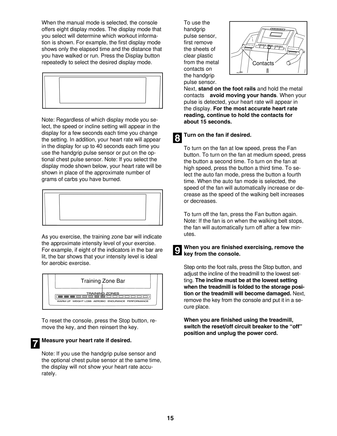 NordicTrack NTL18907.0 user manual Measure your heart rate if desired, Turn on the fan if desired 