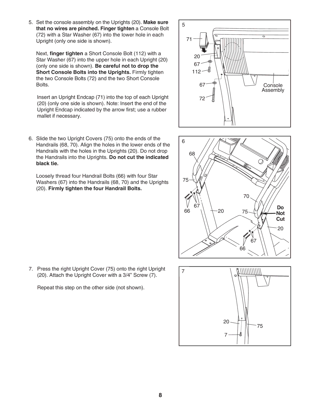 NordicTrack NTL1895.1 user manual Not, Cut 