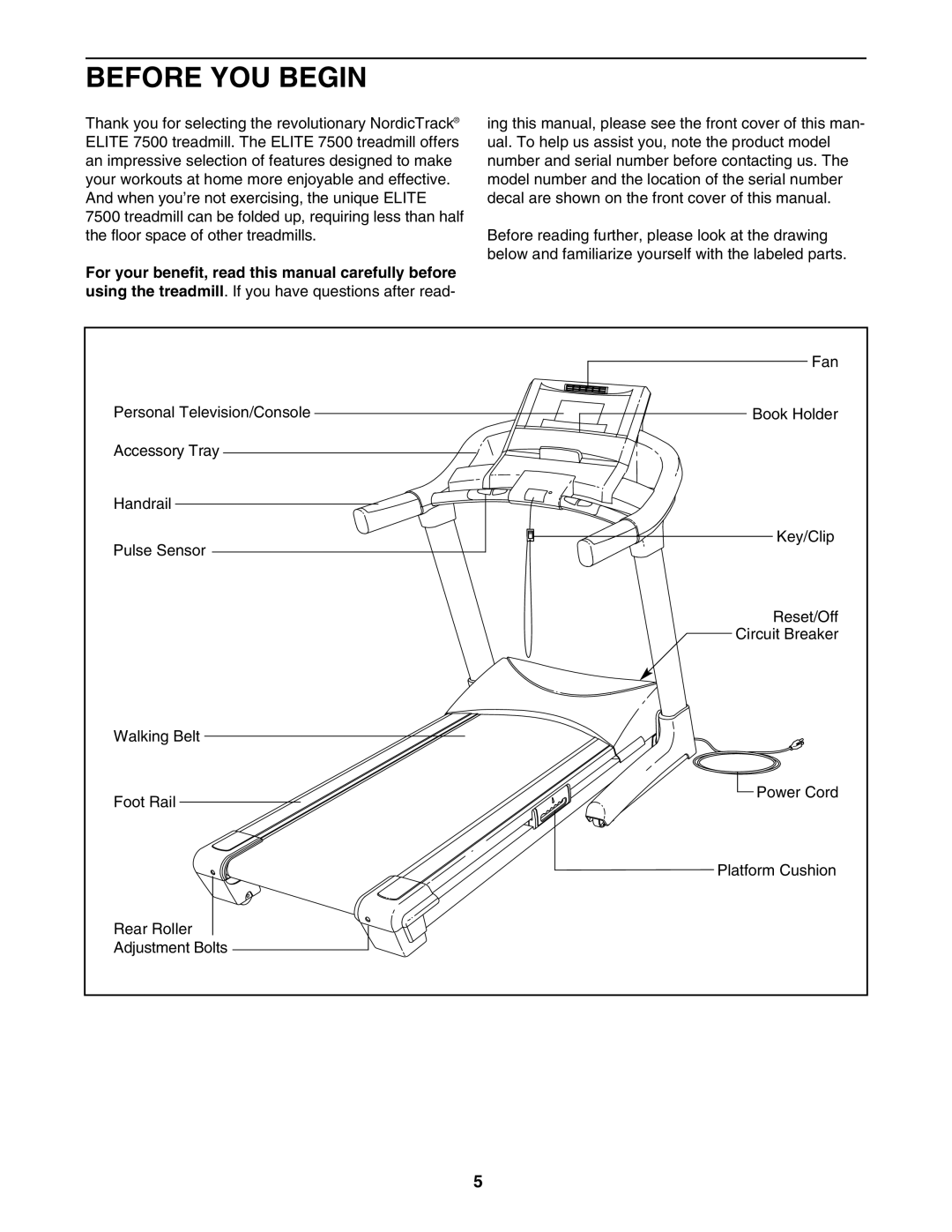 NordicTrack NTL19007.0 user manual Before YOU Begin 