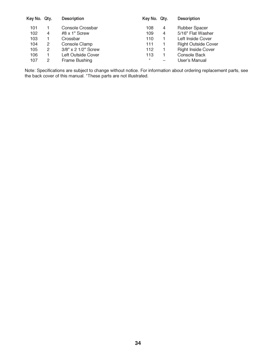 NordicTrack NTL19010.0 user manual Description 