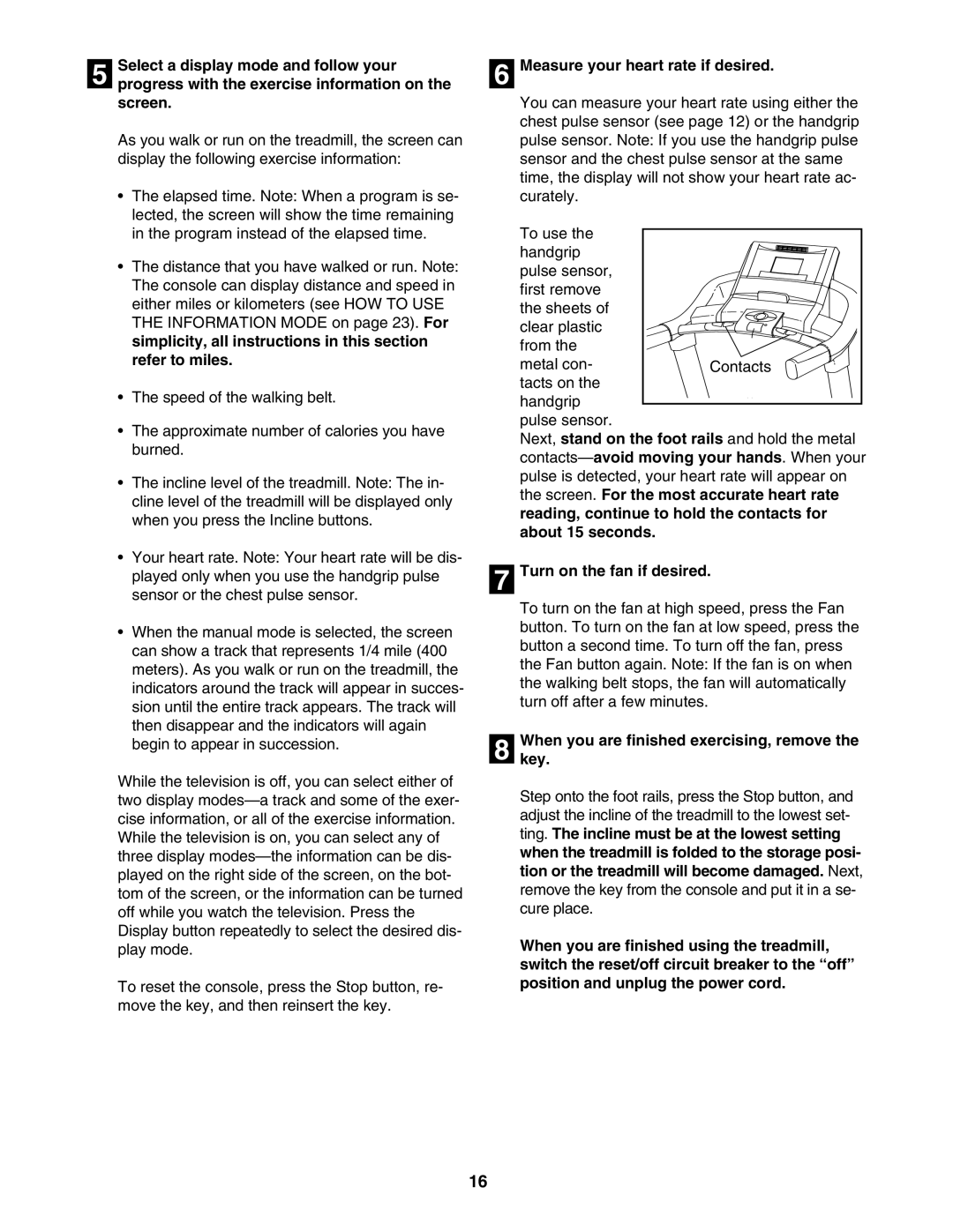 NordicTrack NTL19806.0 user manual Measure your heart rate if desired, Turn on the fan if desired 