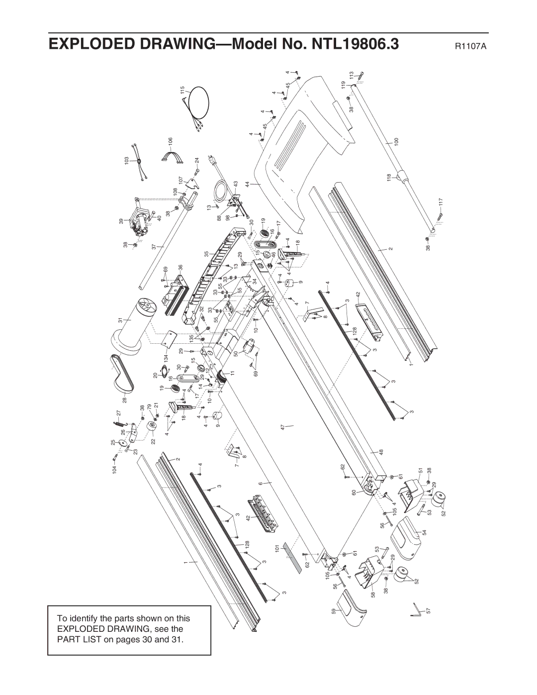 NordicTrack NTL19806.3 user manual Exploded 