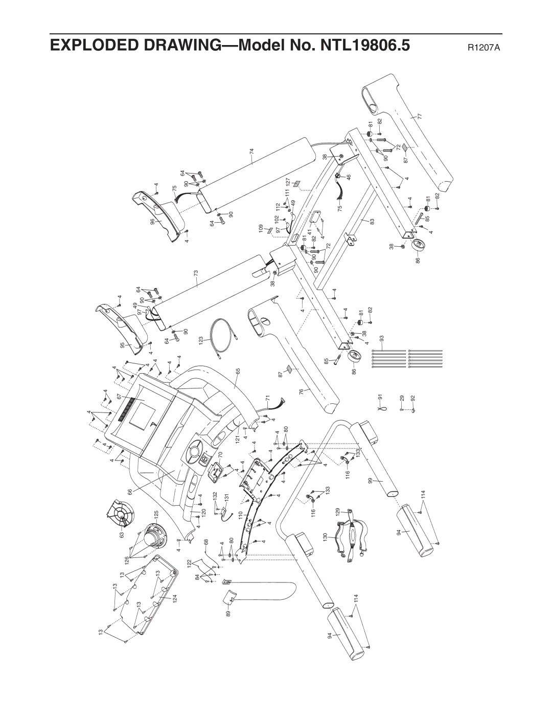 NordicTrack NTL19806.5 user manual Exploded Drawing 