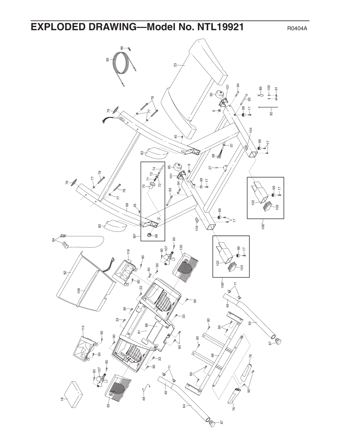 NordicTrack NTL19921 user manual Exploded 