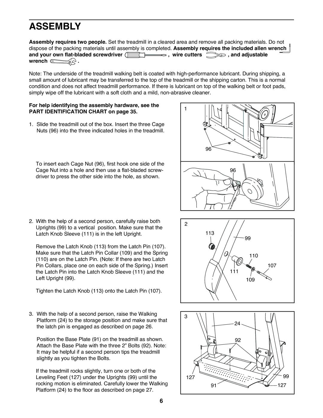 NordicTrack NTL19940 user manual Assembly 