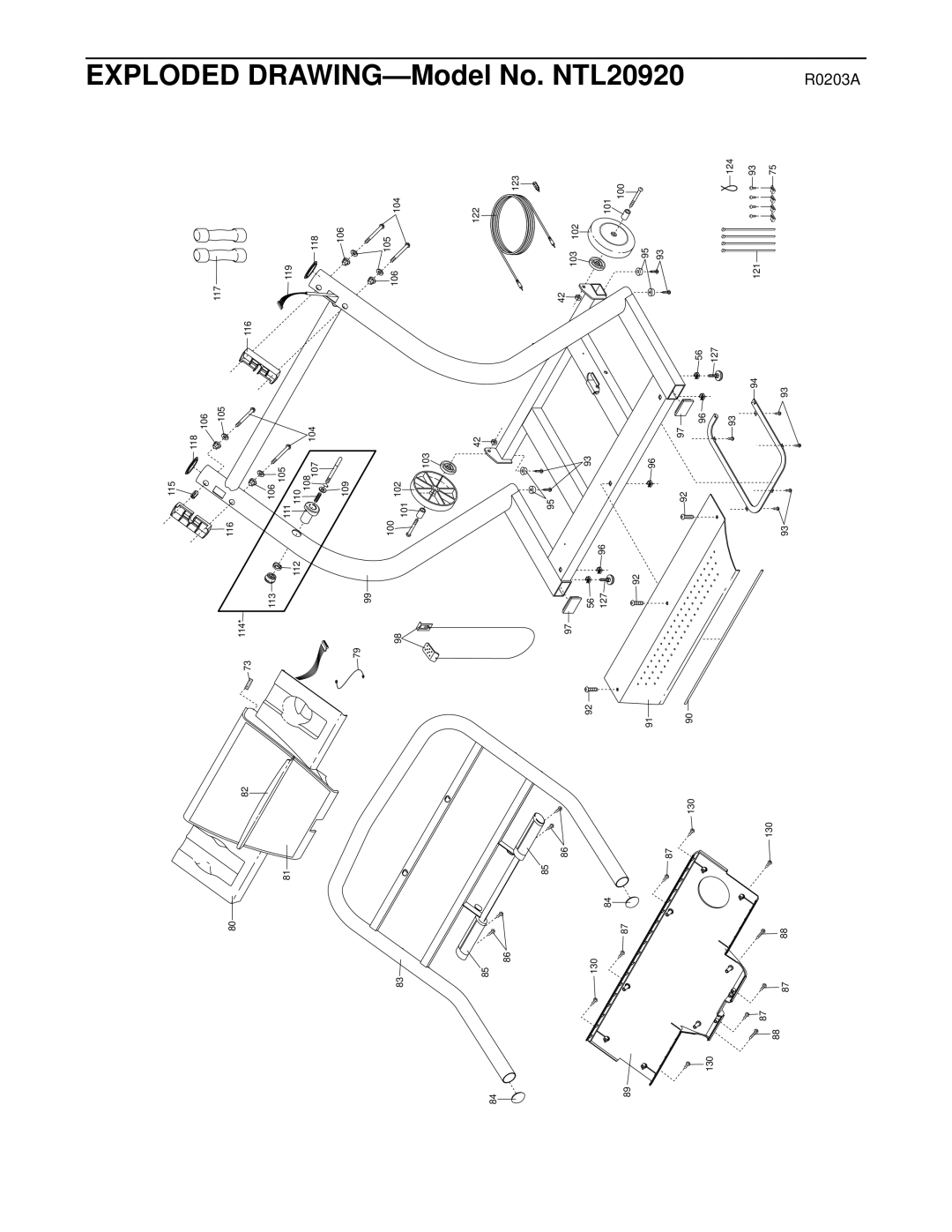 NordicTrack NTL20920 user manual Exploded Drawing 