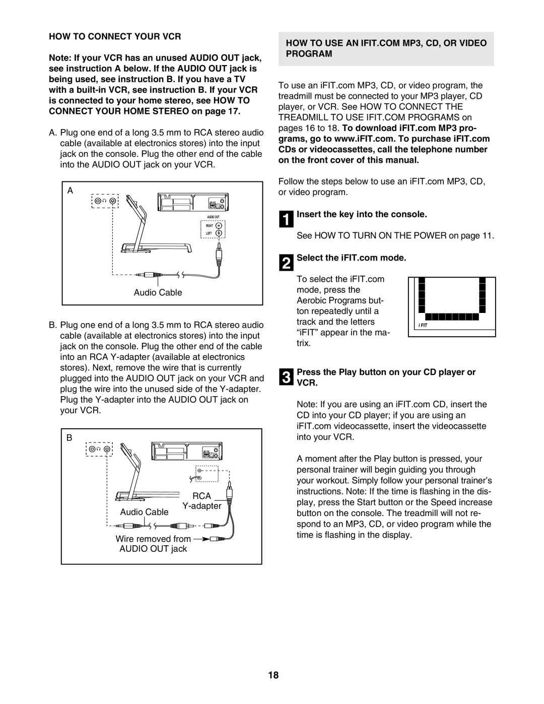 NordicTrack NTL21005.0 user manual HOW to Connect Your VCR, PressVCR. the Play button on your CD player or 