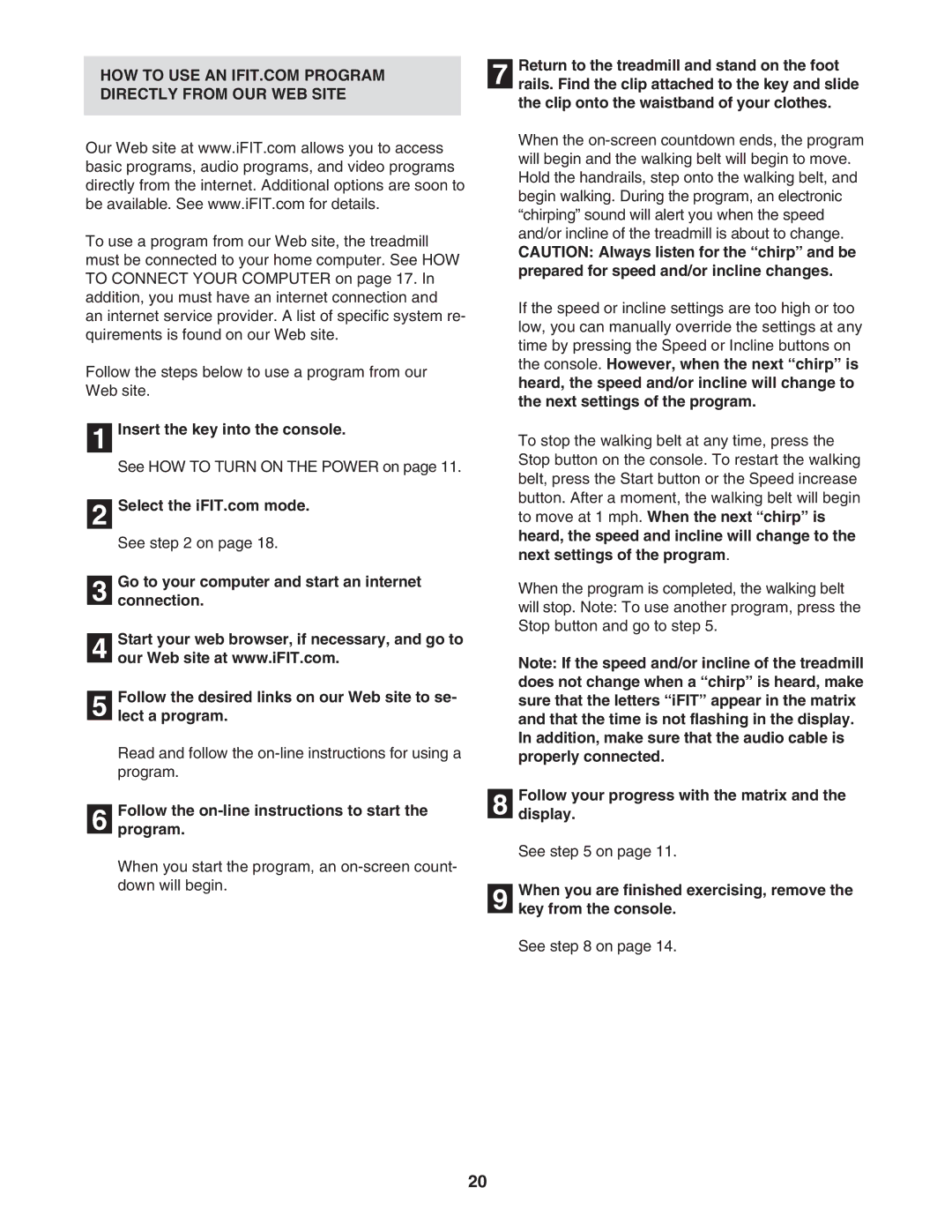 NordicTrack NTL21005.0 user manual Directly from OUR WEB Site, Follow the on-line instructions to start Program 