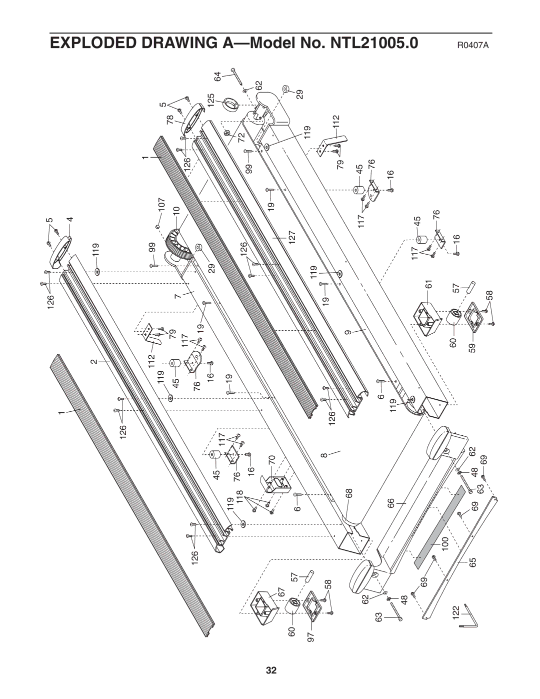 NordicTrack NTL21005.0 user manual Exploded 