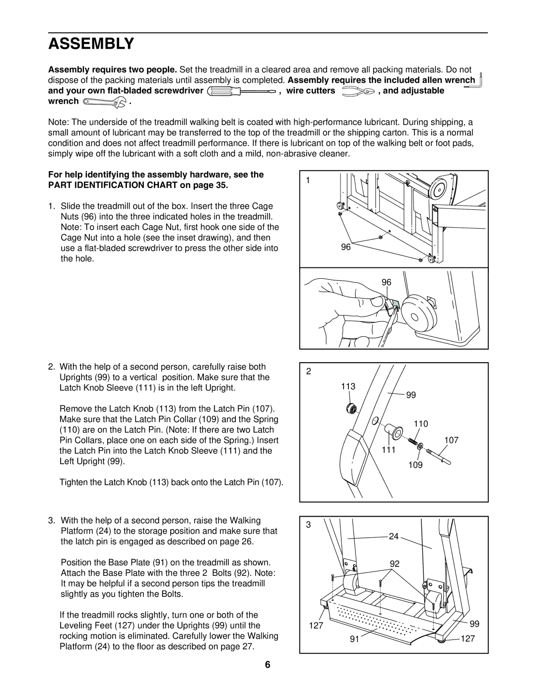 NordicTrack NTL22840 user manual Assembly 