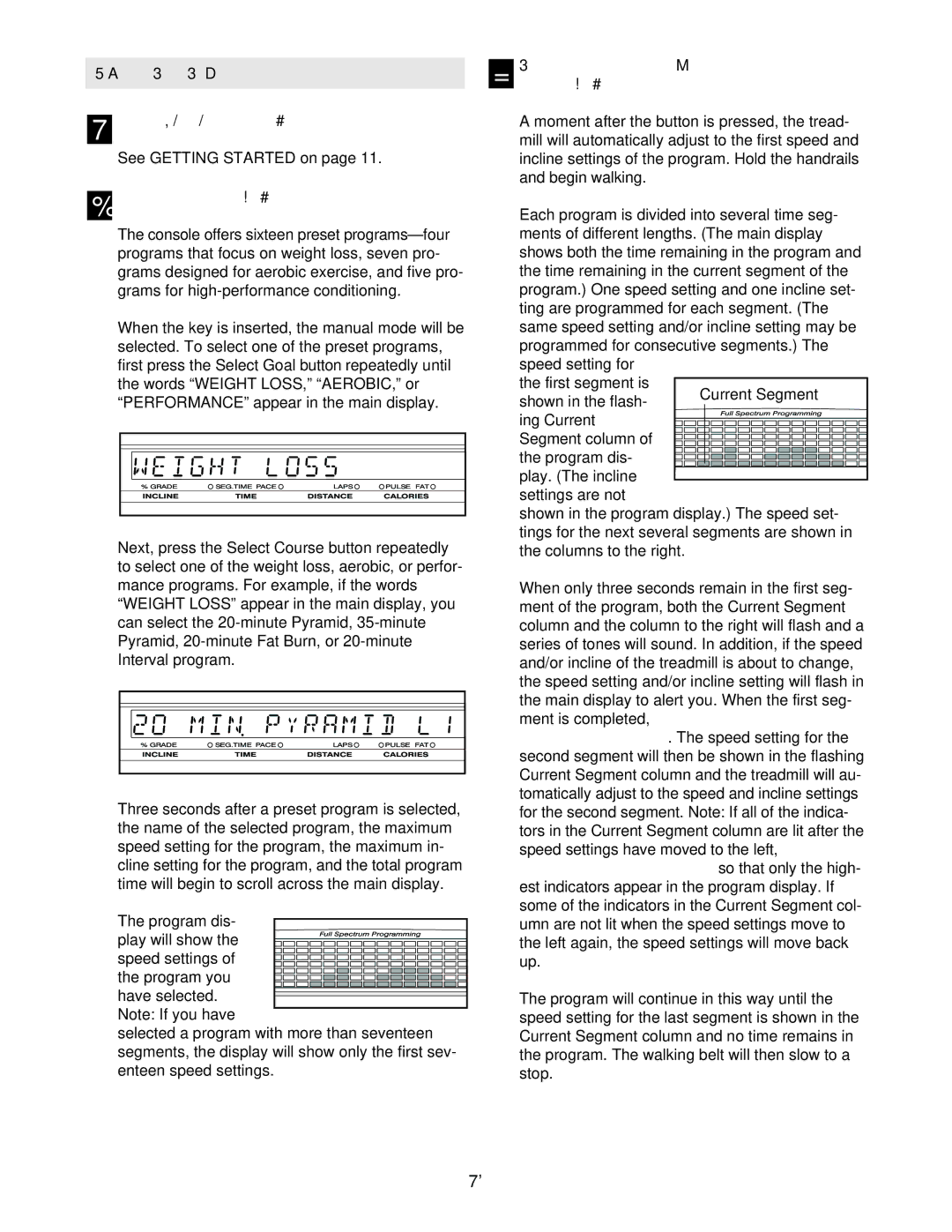 NordicTrack NTL22940 user manual HOW to USE Preset Programs, Start the program 