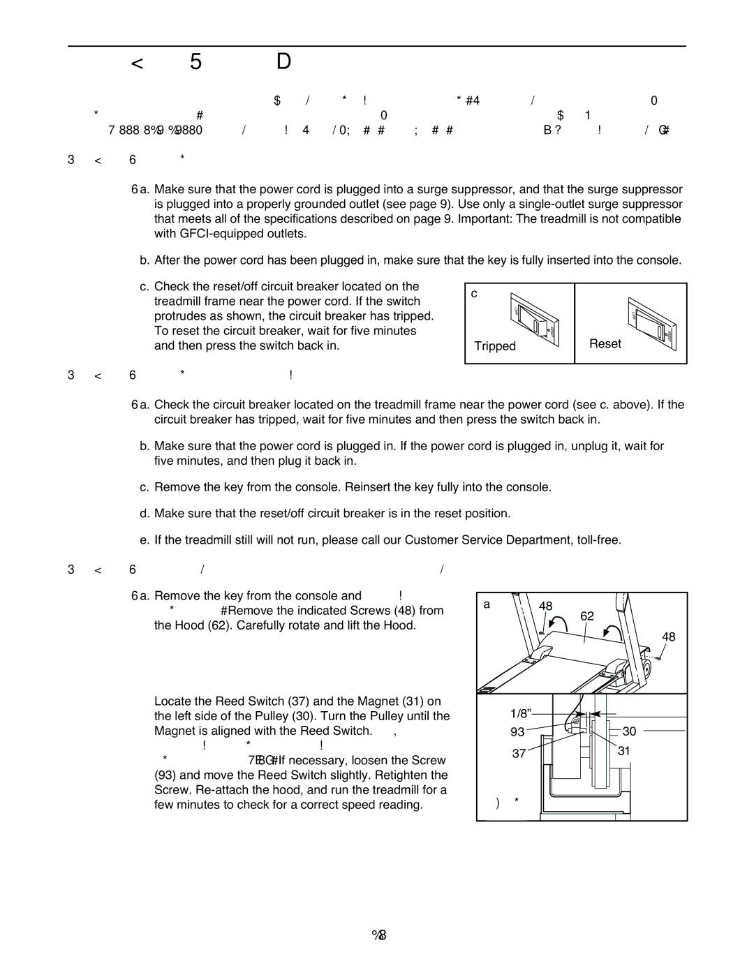 NordicTrack NTL22940 user manual Troubleshooting, Problem The power turns off during use, Top 