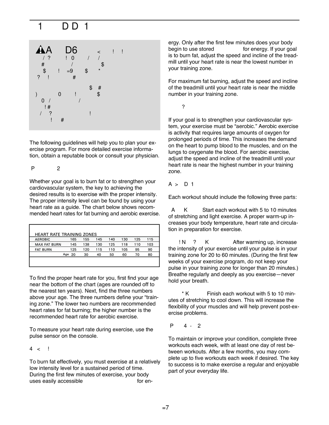 NordicTrack NTL22940 user manual Conditioning Guidelines, Exercise Intensity, Workout Guidelines, Exercise Frequency 