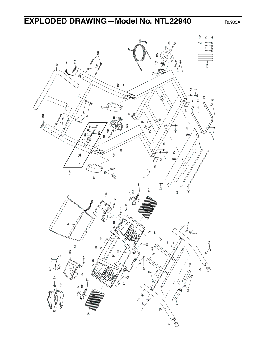 NordicTrack NTL22940 user manual DRAWING-Model 