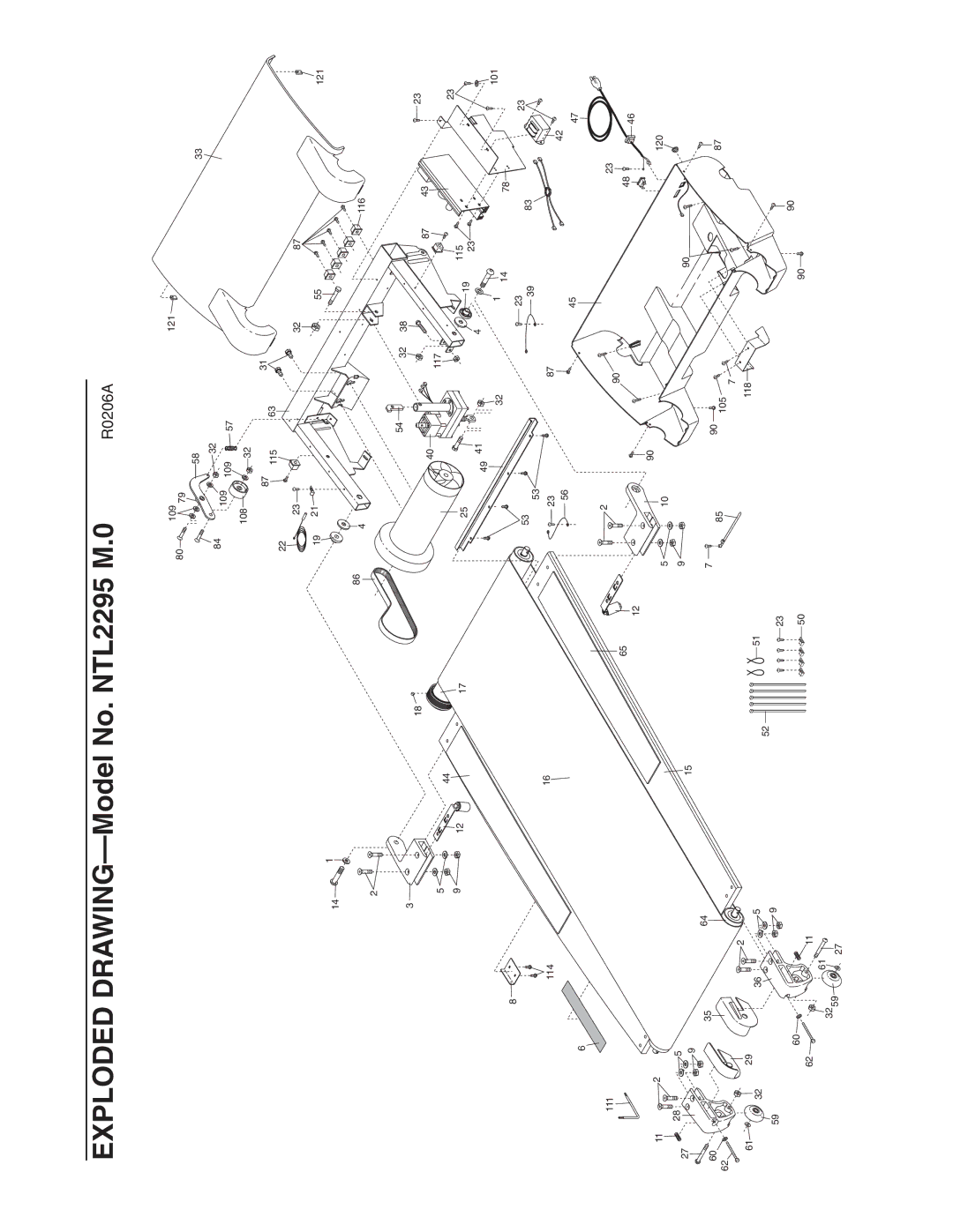 NordicTrack user manual Exploded DRAWING-Model No. NTL2295 M.0 