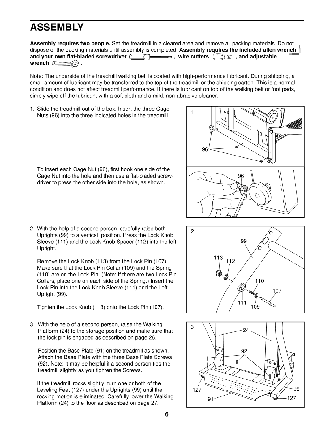 NordicTrack NTL23920 user manual Assembly 