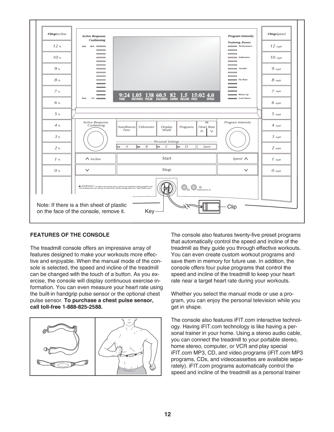 NordicTrack NTL24950 user manual Features of the Console 