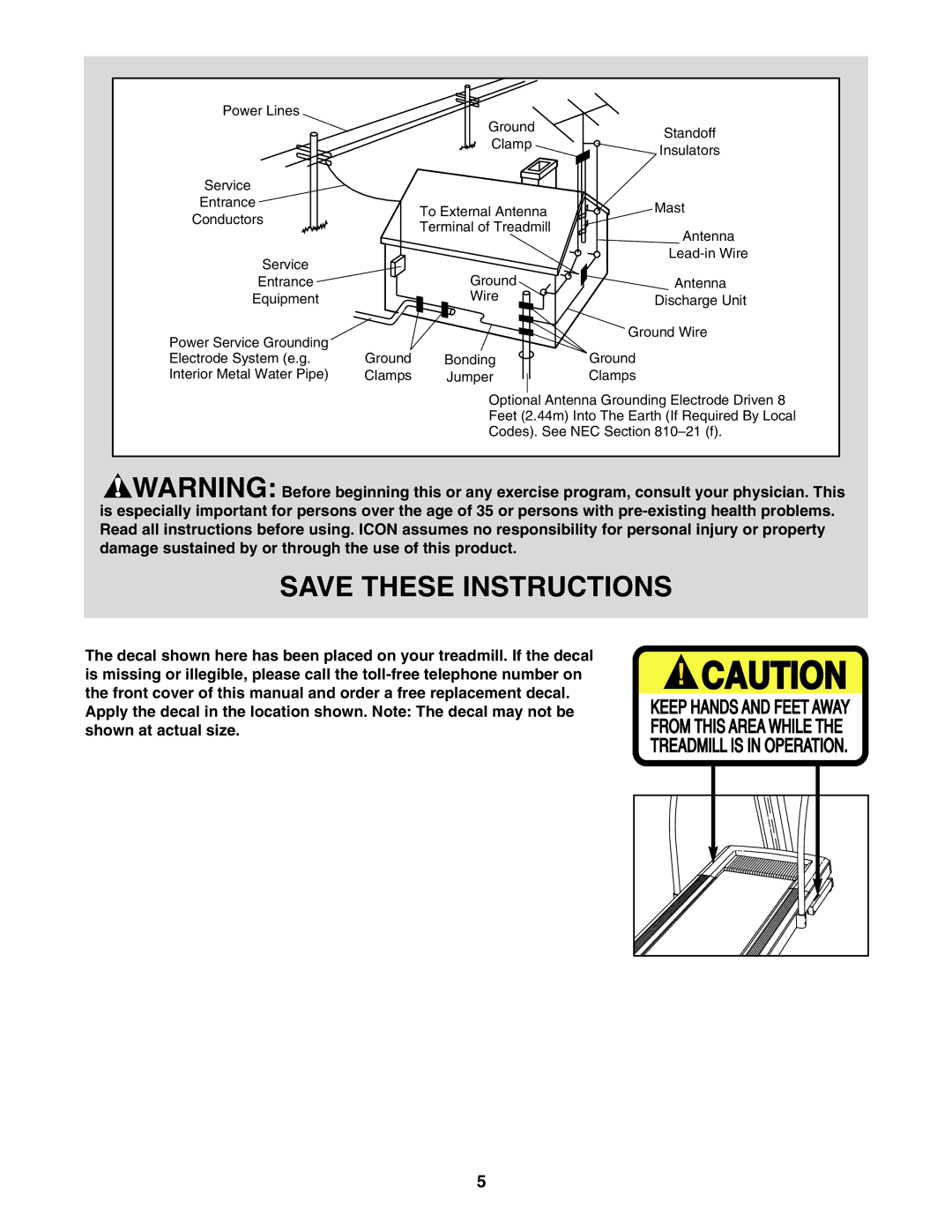 NordicTrack NTL2495.2 user manual Power Lines 