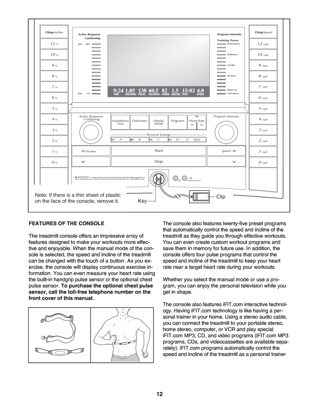 NordicTrack NTL2495.3 manual Features Of The Console 