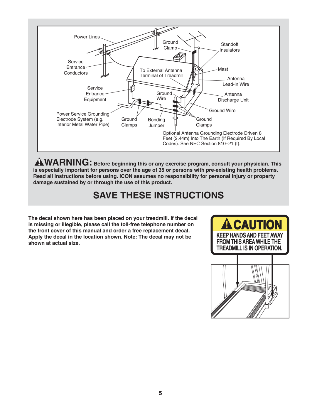 NordicTrack NTL2495.3 manual Save These Instructions 