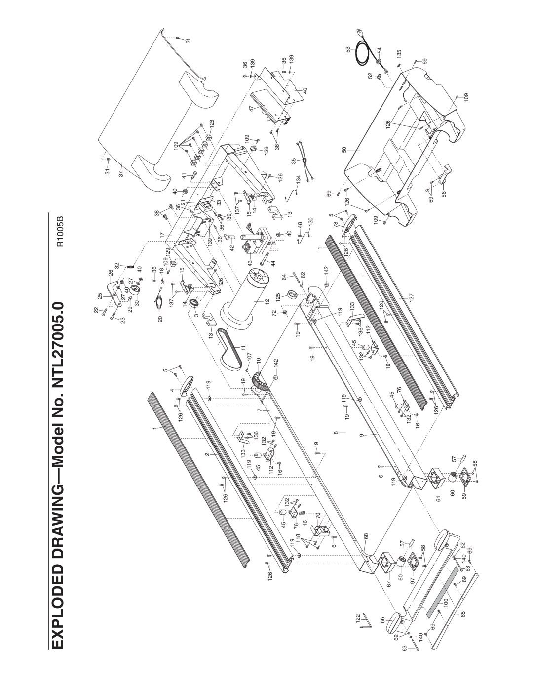 NordicTrack user manual Exploded DRAWING-Model No. NTL27005.0 