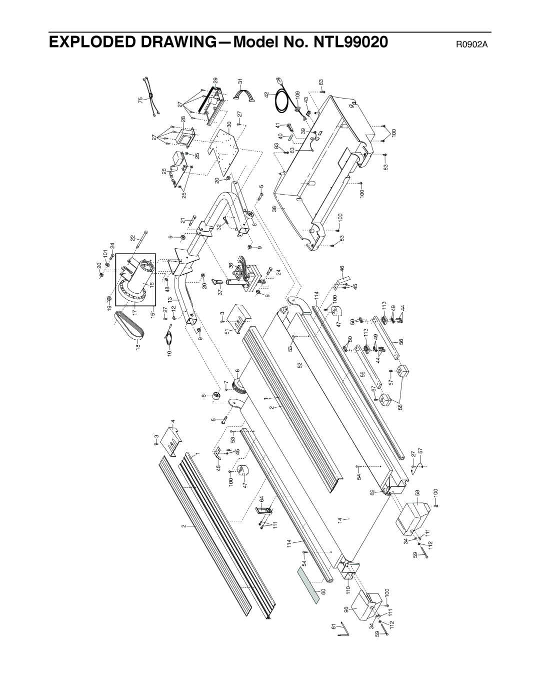 NordicTrack manual Model No. NTL99020 