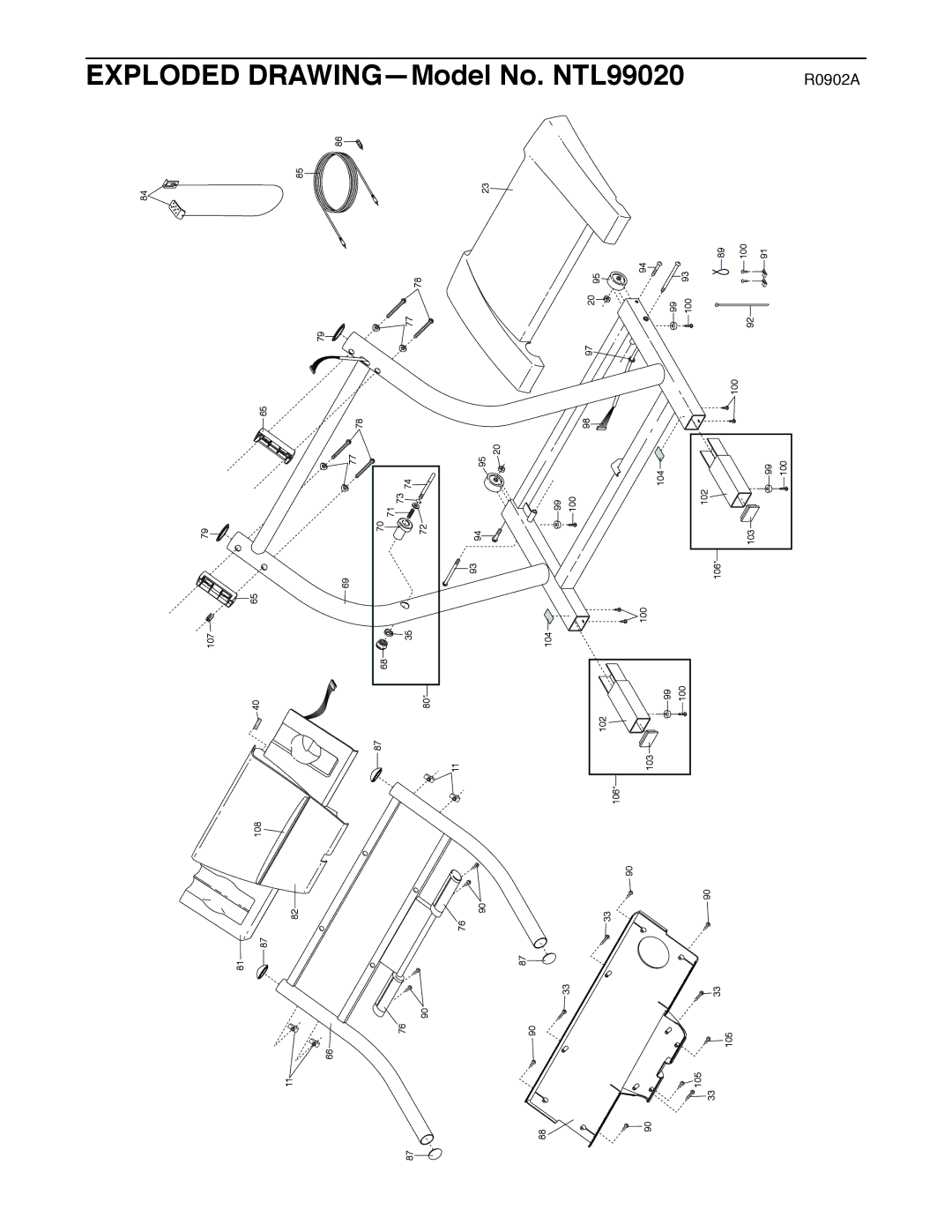 NordicTrack NTL99020 manual DRAWING-Model No 