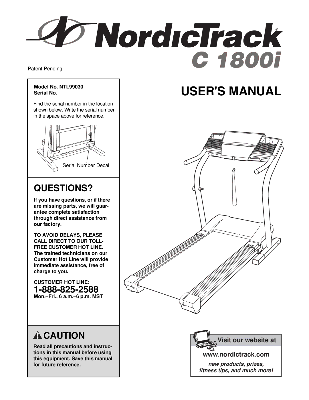 NordicTrack NTL99030 user manual To Avoid DELAYS, Please Call Direct to OUR Toll, Customer HOT Line 