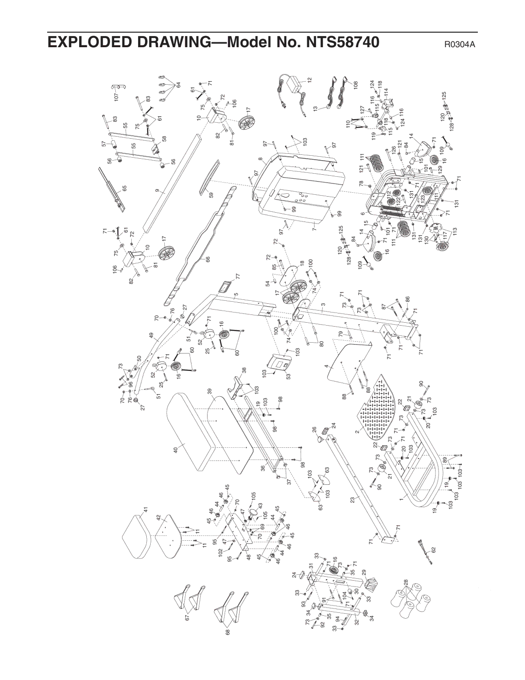 NordicTrack NTS58740 user manual 102 105 103 100 