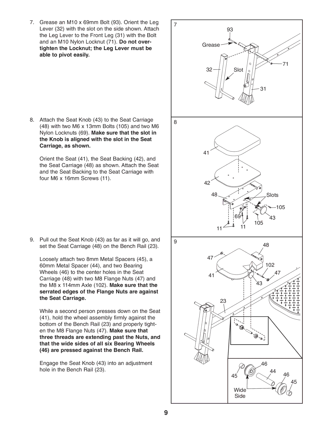 NordicTrack NTS58740 user manual 105 