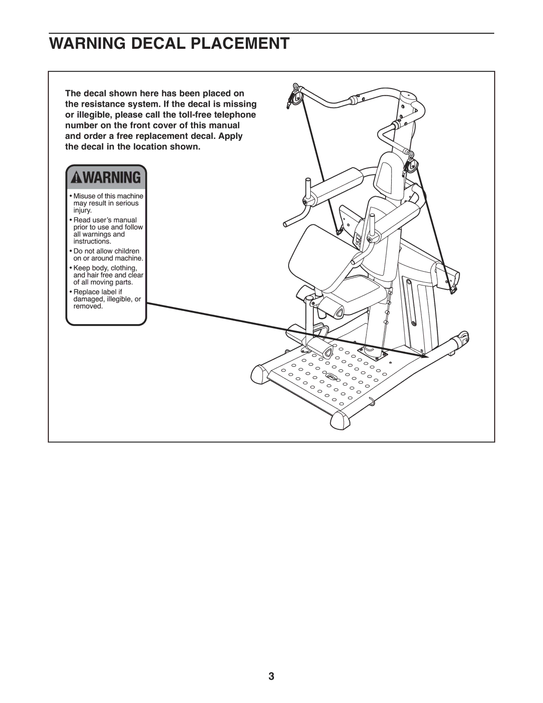 NordicTrack NTS5925.0 user manual 