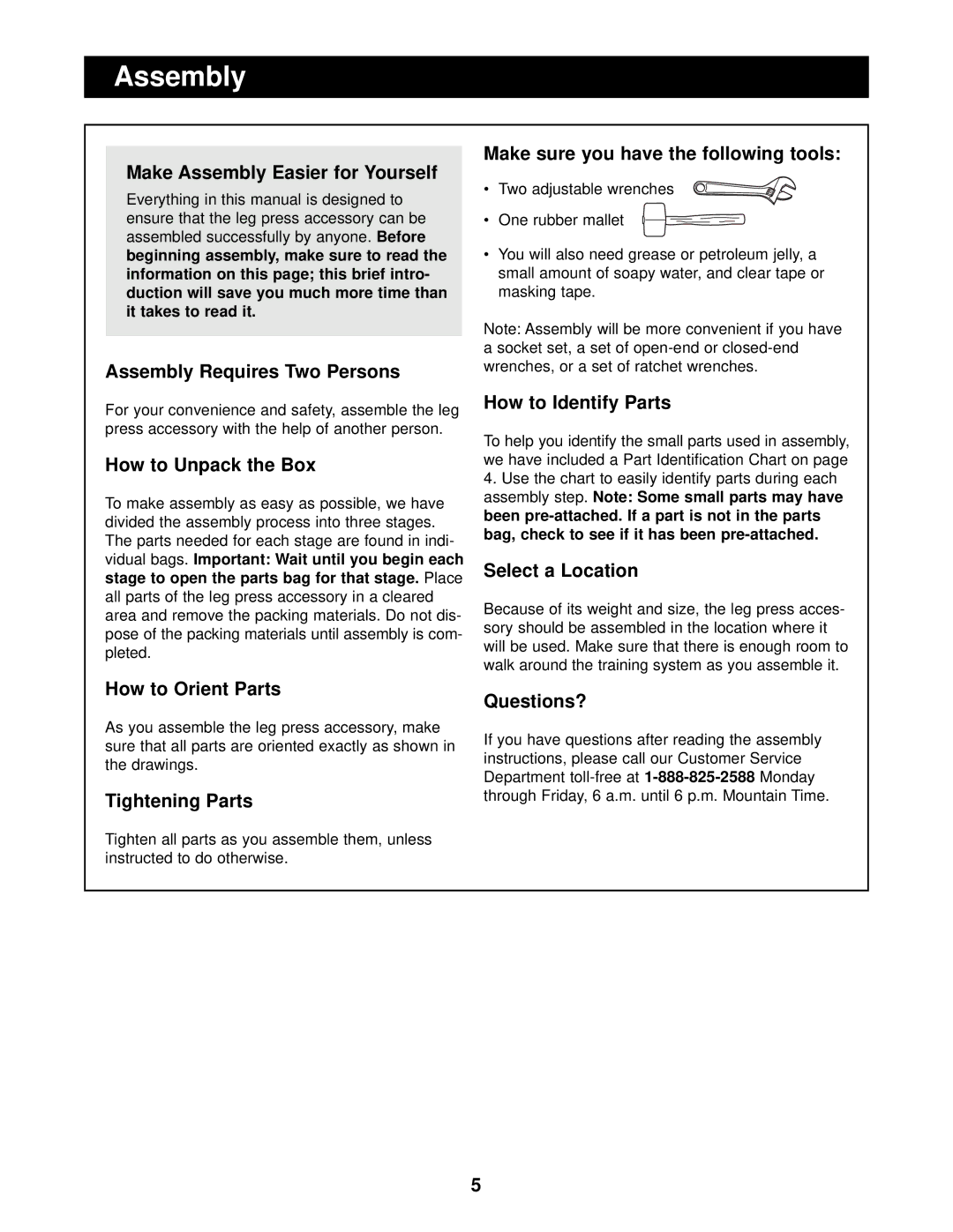 NordicTrack NTSA03991 user manual Make Assembly Easier for Yourself 