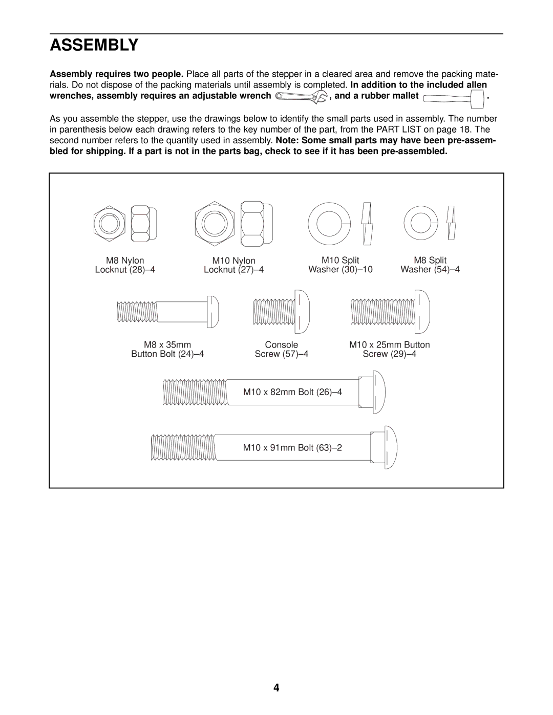 NordicTrack NTST07900 user manual Assembly 