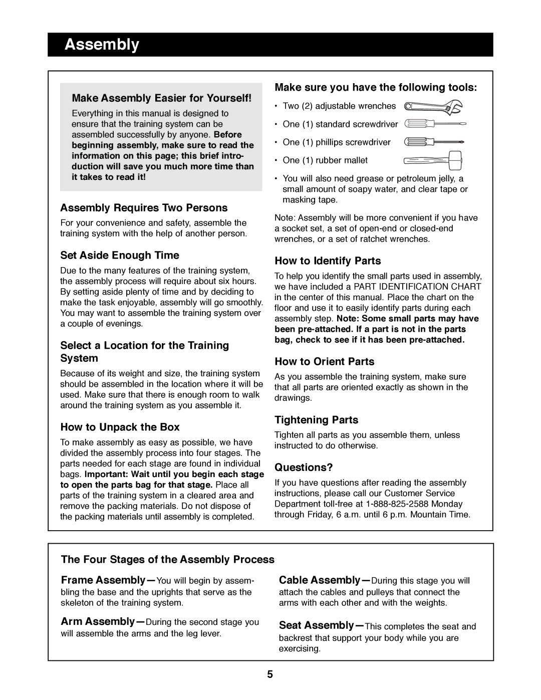 NordicTrack NTSY06990 manual Make Assembly Easier for Yourself 