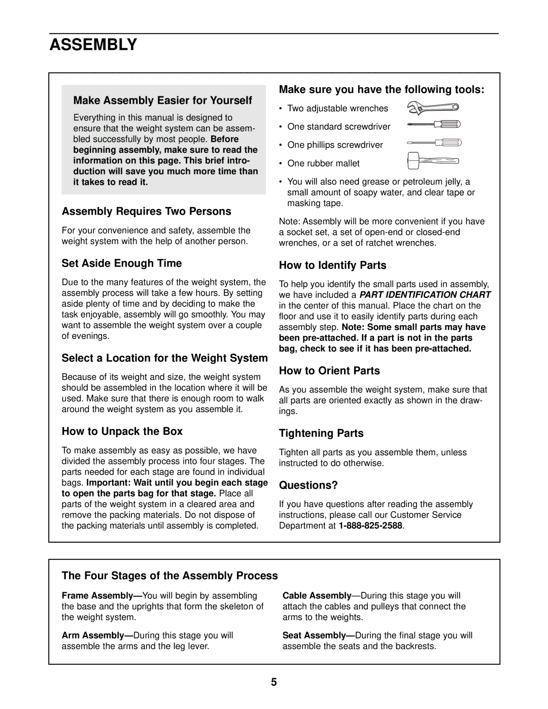 NordicTrack NTSY59210 user manual Make Assembly Easier for Yourself 