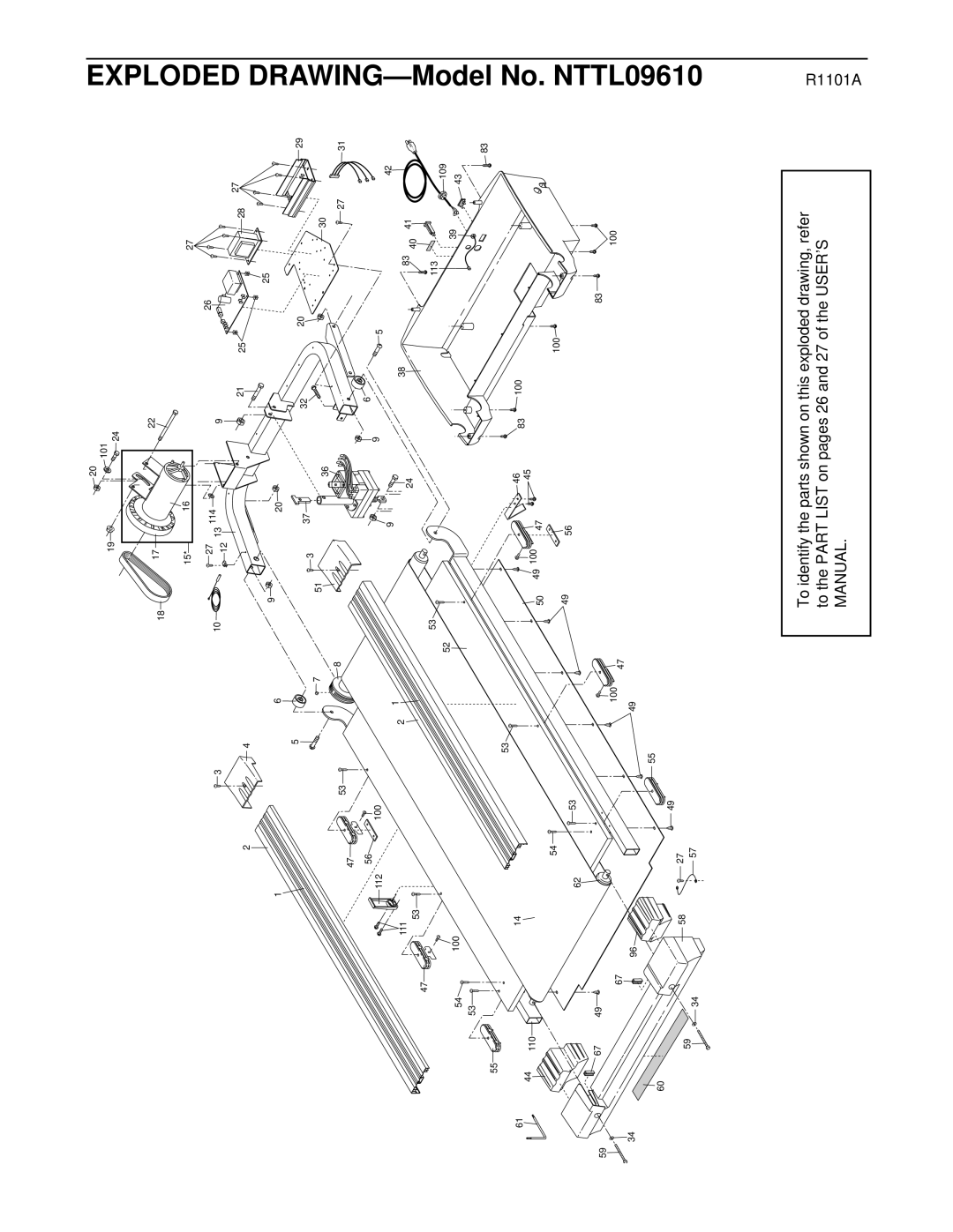 NordicTrack NTTL09610 user manual 101 